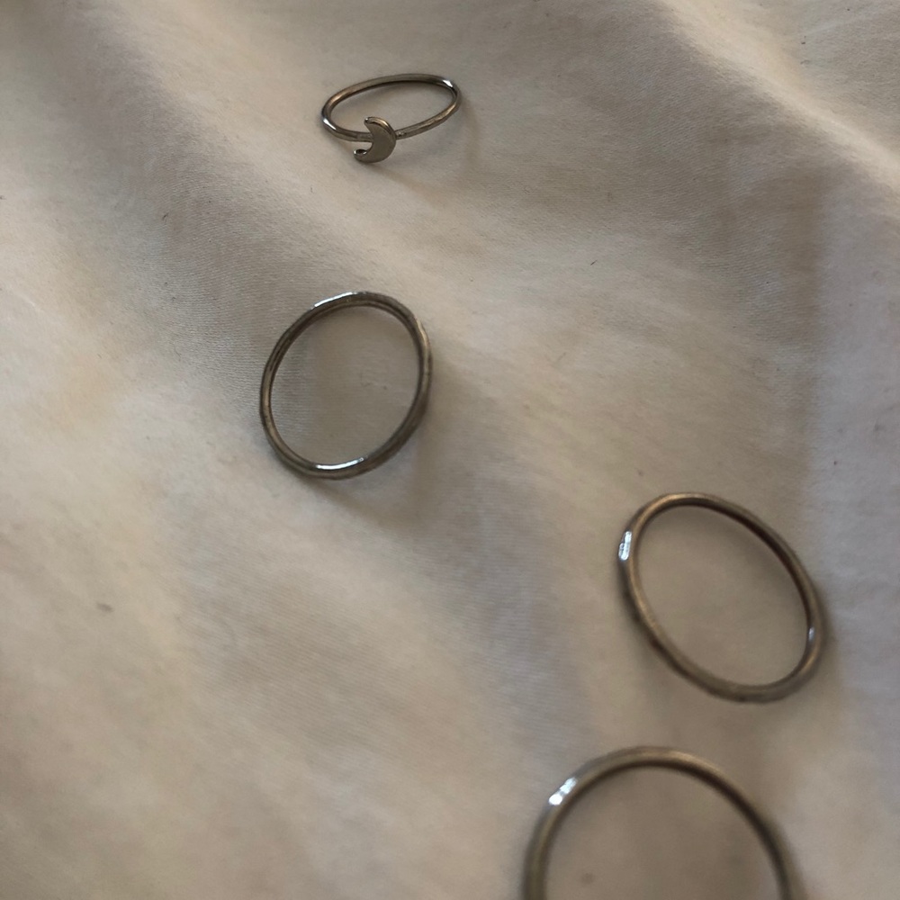 Silver Midi Ring Set - Picture 3 of 3